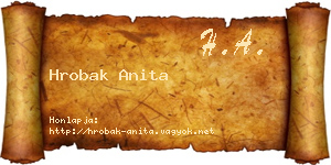Hrobak Anita névjegykártya